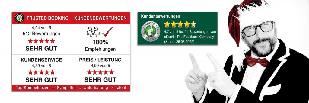 Trusted-Booking-eKomi-Berwertung-Kundenbewertung-Kundenstimmen-Referenzen-Qualität-Weihnachtsmann-Buchung-Weihnachtsfeier - sichere Buchung