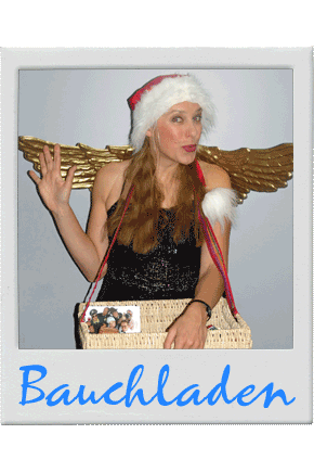 Bauchladen Engel oder Bauchladen Dame gibt es natürlich für Spiele für Ihre Weihnachtsfeier